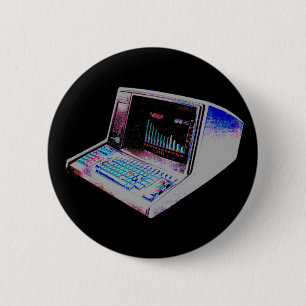 Coreyのトラ80Sのレトロのヴィンテージコンピュータ 缶バッジ