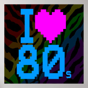 Coreyのトラ80sのレトロI愛80s ポスター