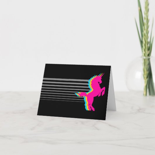 COREY TIGER 1980sレトロヴィンテージユニコーン カード (正面)