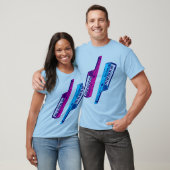 Corey Tiger 80のヴィンテージキータルピンク&ブルー Tシャツ (ユニセックス)