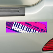 Corey Tiger 80sシンセサイザーキーボード バンパーステッカー (車上)