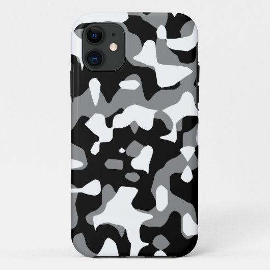 Corey Tiger 80sネオンカモフラージュ(グレー) Case-Mate iPhoneケース (裏面)