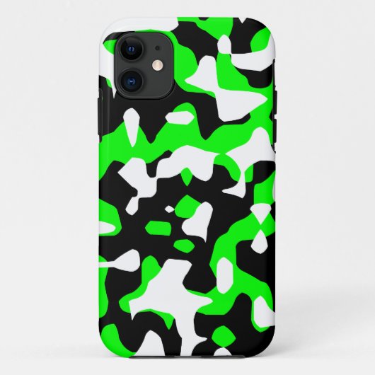 Corey Tiger 80sネオンカモフラージュ(緑) Case-Mate iPhoneケース (裏面)