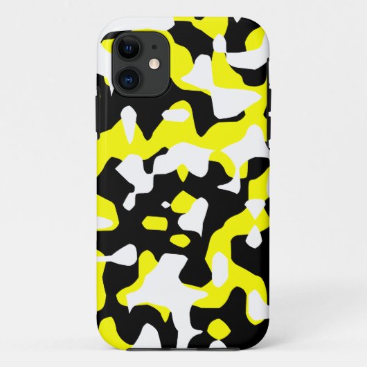 Corey Tiger 80sネオンカモフラージュ(黄色) Case-Mate iPhoneケース (裏面)