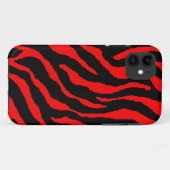 Corey Tiger 80sネオンタイガーストライプズ（赤） Case-Mate iPhoneケース (裏面(横))
