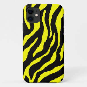 Corey Tiger 80sネオンタイガーストライプズ（黄色） iPhone 11 ケース