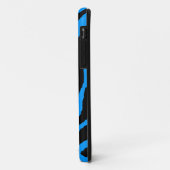 Corey Tiger 80sネオンタイガーストライプティール（緑がかった色）（青） Case-Mate iPhoneケース (裏面/左)
