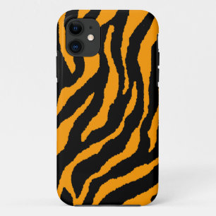 Corey Tiger 80sネオンタイガーストライプ（オレンジ） iPhone 11 ケース