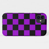 Corey Tiger 80sネオンチェッカーボード(紫) Case-Mate iPhoneケース (裏面(横))