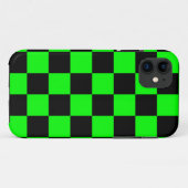 Corey Tiger 80sネオンチェッカーボード(緑) Case-Mate iPhoneケース (裏面(横))
