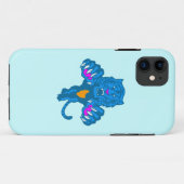 Corey Tiger 80sネオンパウンチタイガー（青） Case-Mate iPhoneケース (裏面(横))
