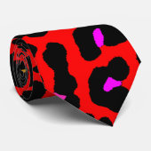 Corey Tiger 80sレトロネオンヒョウ印刷タイ ネクタイ (ロール)