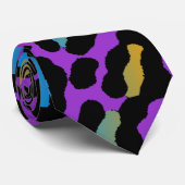 Corey Tiger 80sレトロネオンヒョウ印刷タイ ネクタイ (ロール)