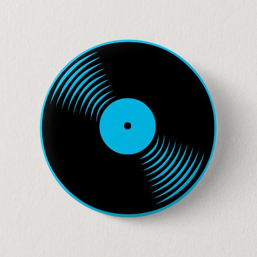 Corey Tiger 80sレトロヴィンテージレコードのピン 缶バッジ (正面)