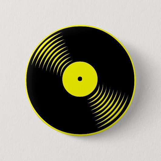 Corey Tiger 80sレトロヴィンテージレコードのピン 缶バッジ (正面)