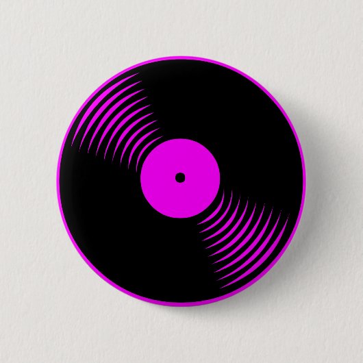 Corey Tiger 80sレトロヴィンテージレコードのピン 缶バッジ (正面)