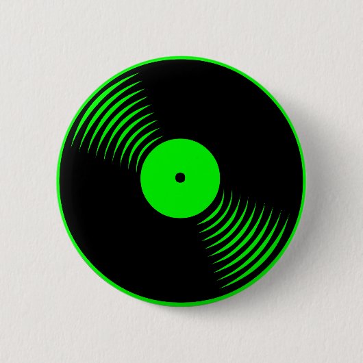 Corey Tiger 80sレトロヴィンテージレコードのピン 缶バッジ (正面)