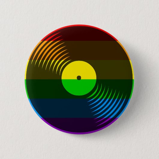 Corey Tiger 80sレトロヴィンテージレコードのピン 缶バッジ (正面)