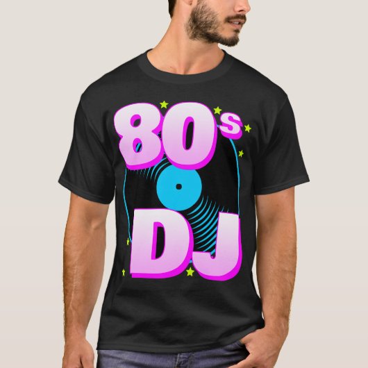 Corey Tiger 80sレトロ80s DJ Tシャツ (正面)