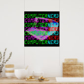 Corey Tiger 80sヴィンテージスタイルコンピュータおたく ポスター (キッチン)