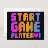 Corey Tiger 80sヴィンテージスタートゲームプレーヤー1 ポストカード (正面/裏面)