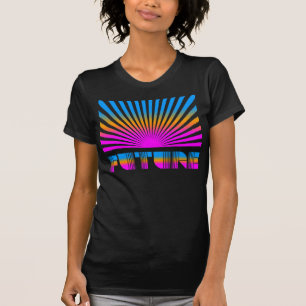 Corey Tiger 80sヴィンテージライジングサンフューチャーストライプズ Tシャツ