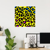 Corey Tiger 80s Leopard Spots (Yellow) ポスター (ホームオフィス)