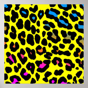 Corey Tiger 80s Leopard Spots (Yellow) ポスター