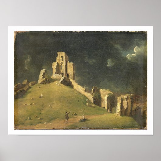 Corfe Castle, Dorset, 1764 (キャンバス油) ポスター (正面)