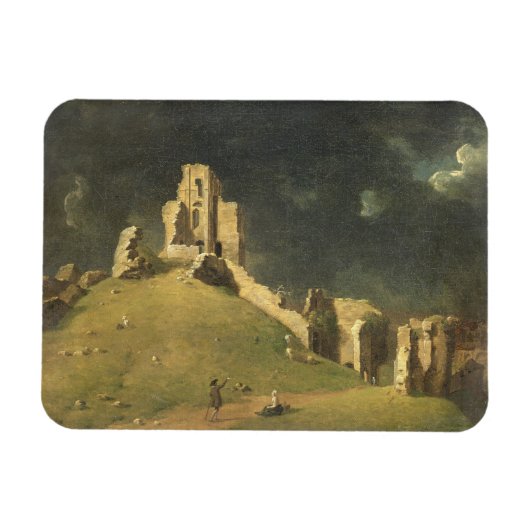 Corfe Castle, Dorset, 1764 (キャンバス油) マグネット (横)