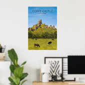 Corfe Castle Travel Poster ポスター (ホームオフィス)