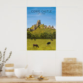 Corfe Castle Travel Poster ポスター (キッチン)