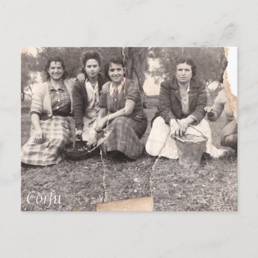 Corfu古い写真 ポストカード (正面)