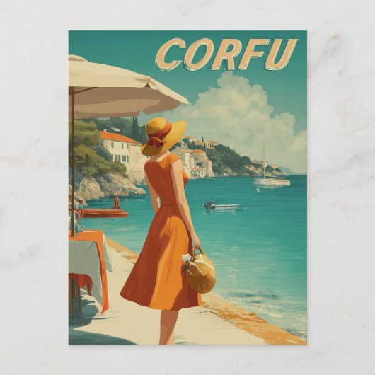 Corfu 50s vintage ポストカード (正面)
