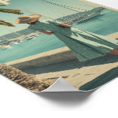 Corfu 50s vintage travel ポスター (角)