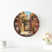 Corfu Greece Travel ラージ壁時計 (ホーム)