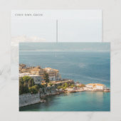 Corfu Old Town coastal view, Greece ポストカード (正面/裏面)