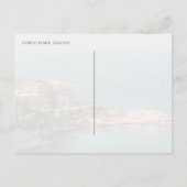 Corfu Old Town coastal view, Greece ポストカード (裏面)