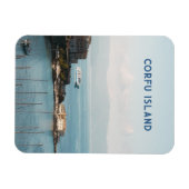 Corfu Town Harbor View, Travel マグネット (横)