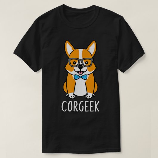 Corgeek Cute Corgi Dog T-Shirt Tシャツ (デザイン正面)
