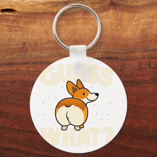 Corgiおもしろい愛好家のためのCorgiギフト男性女性子供 キーホルダー (正面)