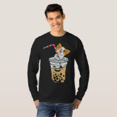 Corgiがバブルティーを愛す|過去記事 Tシャツ (正面フル)