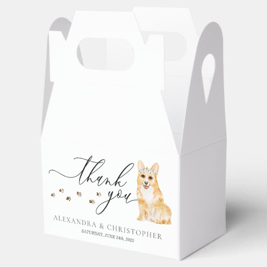 Corgiの子犬結婚の書道ありがとう フェイバーボックス (オープン)