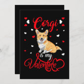 Corgiは私のバレンタインデーおもしろいであるCorgiのバレンタインデー シーズンカード (正面/裏面)