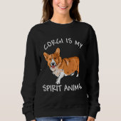 Corgiは私の精神の動物の犬のオーナーGif スウェットシャツ (正面)