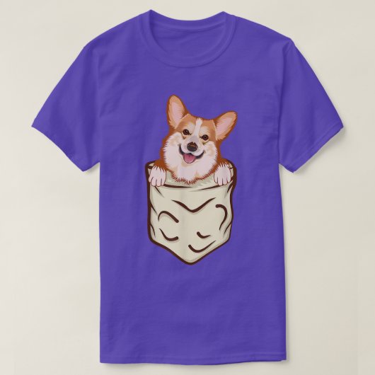 Corgiインポケット，おもしろい犬恋人のギフト，女性の男性 Tシャツ (デザイン正面)