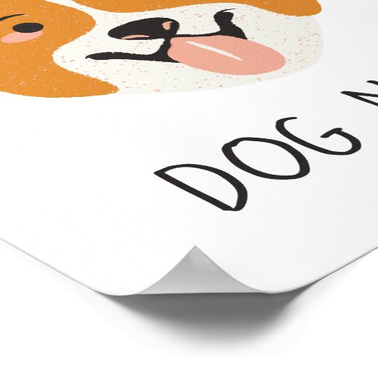 CORGIカスタマイズ可能 – 犬の名前を追加 ポスター (角)