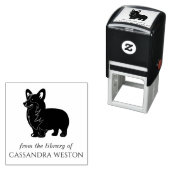 Corgiシルエットミニマル#4図書名 セルフインキングスタンプ (インサイチュ)