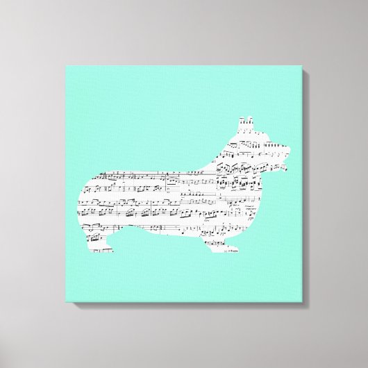 Corgiノート キャンバスプリント (正面)