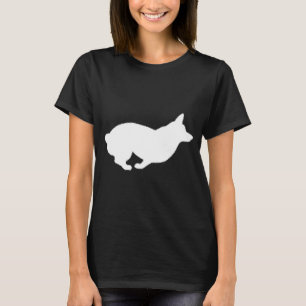 Corgiランニングのシルエットプロフィールコーギオーナーズハイー Tシャツ